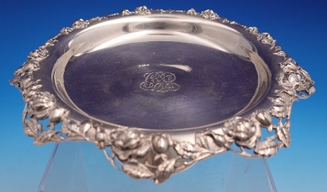 Compote with applied pierced and cast roses AS #14291A-3991 7